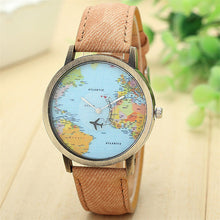 Fashion Global Travel By Plane Map Men Women Watches Casual Denim Quartz Watch Casual Sports Watches for Men relogio feminino - aliexpress.ma
