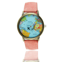 Fashion Global Travel By Plane Map Men Women Watches Casual Denim Quartz Watch Casual Sports Watches for Men relogio feminino - aliexpress.ma