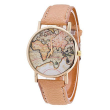 Watches Women World Map PU Leather Wrist Watch Global Travel By Plane 2018 - aliexpress.ma