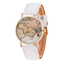 Watches Women World Map PU Leather Wrist Watch Global Travel By Plane 2018 - aliexpress.ma