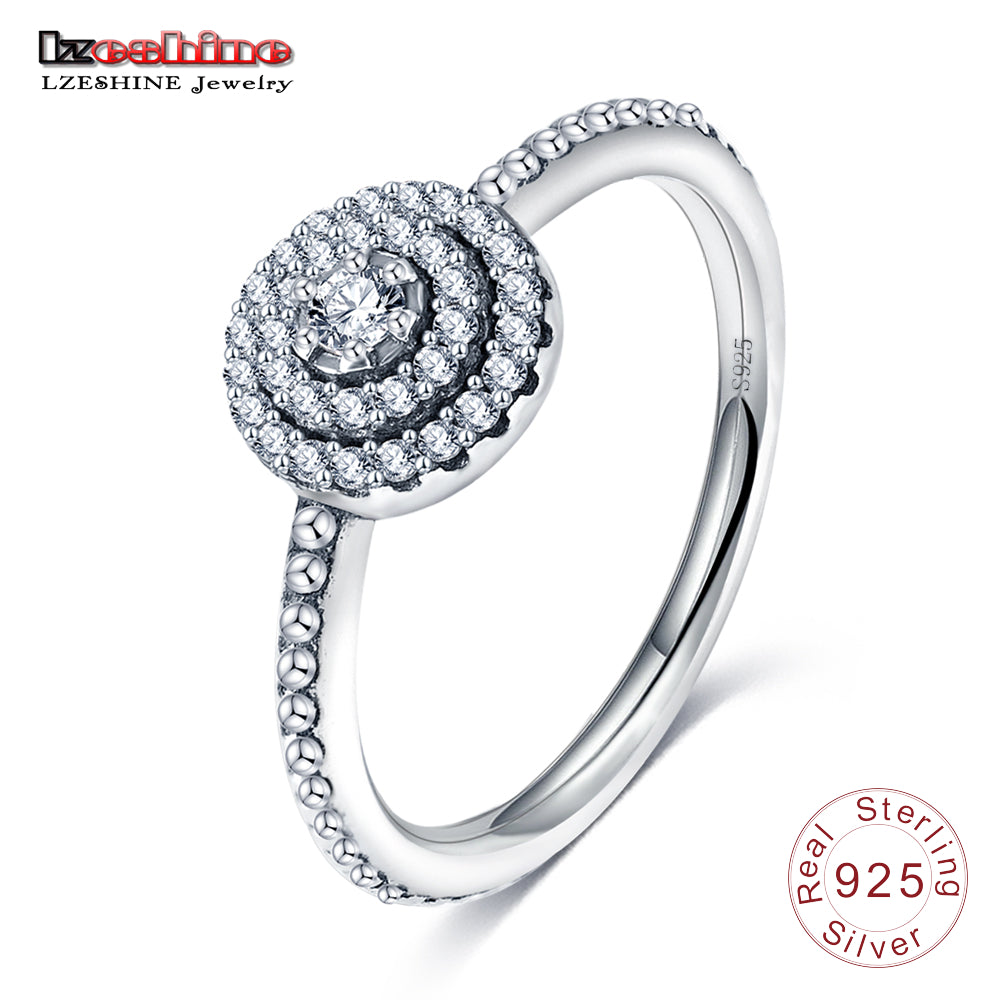 LZESHINE 100% Authentic Antique 925 Sterling Silver Rings With AAA Zirconia Women Rings Aliexpress Hot Selling PSRI06-B - aliexpress.ma
