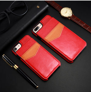 Vertical Flip Card Holder Leather Case For iPhone 6 6s 7 Plus Retro Cover Bag Wallet - aliexpress.ma