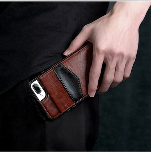 Vertical Flip Card Holder Leather Case For iPhone 6 6s 7 Plus Retro Cover Bag Wallet - aliexpress.ma