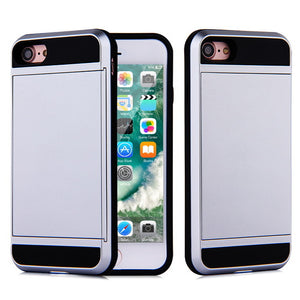 Armor Case For IPhone 6 6S 7 8 Plus Coque Luxury Slider Card Holder Wallet Phone Cover For Iphone - aliexpress.ma