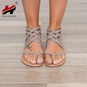 Plus Size 34-43 Flats Summer Women's Sandals 2017 New Fashion Casual Shoes For Woman European Rome Style Sandalias - aliexpress.ma