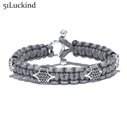 Outdoor Hand Braided Paracord Bracelet Luxury Zirconia Parachute Rope Cord Men Braclet For Male Handmade Jewelry Bileklik Homme - aliexpress.ma