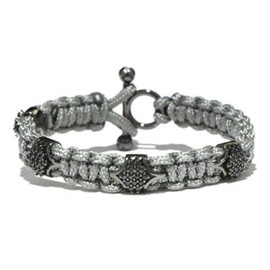 Outdoor Hand Braided Paracord Bracelet Luxury Zirconia Parachute Rope Cord Men Braclet For Male Handmade Jewelry Bileklik Homme - aliexpress.ma