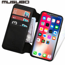 Musubo Luxury Leather Case For iphone X Flip Case Silicone Cover for iphone 8 Plus 7 6 6s Plus TPU wallet card holder detachable - aliexpress.ma
