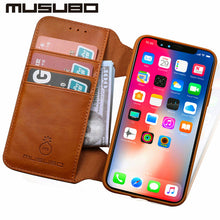 Musubo Luxury Leather Case For iphone X Flip Case Silicone Cover for iphone 8 Plus 7 6 6s Plus TPU wallet card holder detachable - aliexpress.ma