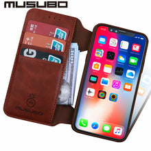 Musubo Luxury Leather Case For iphone X Flip Case Silicone Cover for iphone 8 Plus 7 6 6s Plus TPU wallet card holder detachable - aliexpress.ma