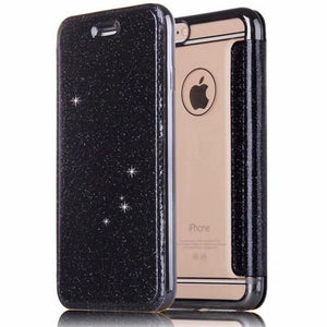Jetjoy 3D Glitter Wallet Case For iPhone X 8 Plus Silicone Case Hybrid Sparkle Leather Bag Shockproof Full Cover Phone Cases - aliexpress.ma