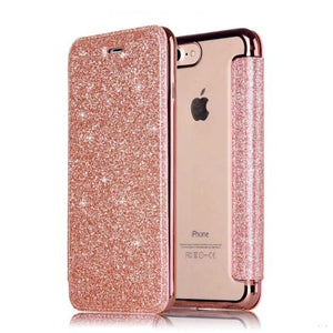 Jetjoy 3D Glitter Wallet Case For iPhone X 8 Plus Silicone Case Hybrid Sparkle Leather Bag Shockproof Full Cover Phone Cases - aliexpress.ma