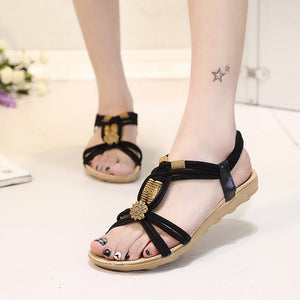 KUIDFAR 2018 Women Sandals  Shoes Woman Summer Fashion Flip Flops Ladies Shoes Sandalias Mujer Plus Size 36-42 Black beige - aliexpress.ma