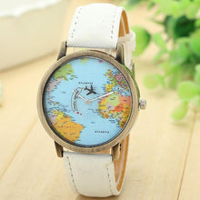 Hot Sale Mini World Fashion Quartz Watch Men Unisex Map Airplane Travel Around The World Women Leather Dress Wrist Watches #Ju - aliexpress.ma