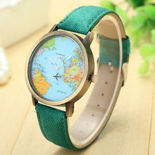Hot Sale Mini World Fashion Quartz Watch Men Unisex Map Airplane Travel Around The World Women Leather Dress Wrist Watches #Ju - aliexpress.ma