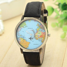 Hot Sale Mini World Fashion Quartz Watch Men Unisex Map Airplane Travel Around The World Women Leather Dress Wrist Watches #Ju - aliexpress.ma
