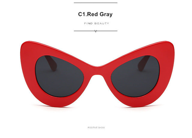 YOOSKE Kurt Cobain Glasses Women Cat Eye Sunglasses Clout Goggles Ladies Oversized Butterfly Sun Glasses Female UV400 - aliexpress.ma