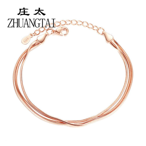 ZHUANGTAI Jewelry Minimalist Braclets For Women Luxury Brand Rose Gold Color Korean Personalized Bracelets & Bangles Pulseiras - aliexpress.ma