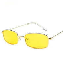 2018 New Small Rectangle Retro Sunglasses Men Brand Designer Red Metal Frame Clear Lens Sun Glasses Women Unisex UV400 - aliexpress.ma