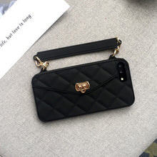 KASONPAI Luxury Fashion Soft Silicone Wallet Case For iPhone X 8 7 6S 6 Plus Card Slot Handbag Purse Phone Cover With Long Chain - aliexpress.ma