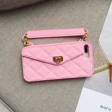 KASONPAI Luxury Fashion Soft Silicone Wallet Case For iPhone X 8 7 6S 6 Plus Card Slot Handbag Purse Phone Cover With Long Chain - aliexpress.ma