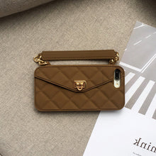 KASONPAI Luxury Fashion Soft Silicone Wallet Case For iPhone X 8 7 6S 6 Plus Card Slot Handbag Purse Phone Cover With Long Chain - aliexpress.ma