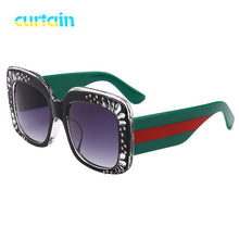 New Oversize Square Frame Rhinestone Sunglasse trending women's fashion eyewear Italy brand designer sun glasses female shades - aliexpress.ma