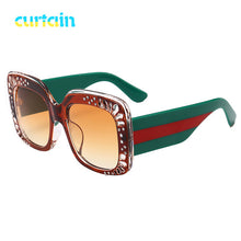 New Oversize Square Frame Rhinestone Sunglasse trending women's fashion eyewear Italy brand designer sun glasses female shades - aliexpress.ma