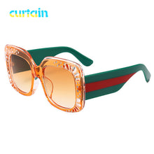 New Oversize Square Frame Rhinestone Sunglasse trending women's fashion eyewear Italy brand designer sun glasses female shades - aliexpress.ma