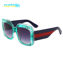New Oversize Square Frame Rhinestone Sunglasse trending women's fashion eyewear Italy brand designer sun glasses female shades - aliexpress.ma