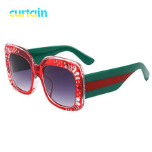 New Oversize Square Frame Rhinestone Sunglasse trending women's fashion eyewear Italy brand designer sun glasses female shades - aliexpress.ma