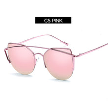 YOOSKE Flat top Cat eye Sunglasses Women Luxury Original Sun Glasses Female Vintage Metal Double Beam Eyewear Cateyes Sunglass - aliexpress.ma