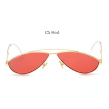 YOOSKE Cat Eye Sunglasses 2018 Women Vintage Small Metal Sun Glasses Ladies Oval Cateyes Glasses Men UV400 - aliexpress.ma