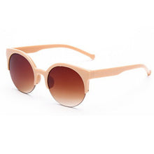 car styling Cat Eye Sunglasses Women Vintage Semi-Rimless Sun Glasses Inspired Round Circle Driver Goggles - aliexpress.ma