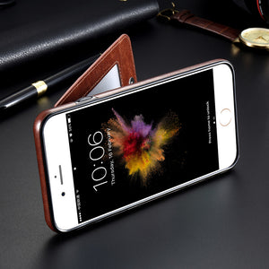 Vintage PU Leather Case For iPhone 6 6s 7 8 Plus Cover For Samsung Galaxy S8 S6 S7 Edge Card Slot Holder Wallet Fundas - aliexpress.ma