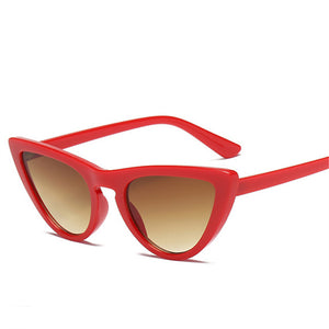 YOOSKE 2018 90s Cat Eye Sunglasses Women Mirror Trendy Cateye Sun Glasses for Ladies Black Pink Red Yellow Sunglasses UV400 - aliexpress.ma