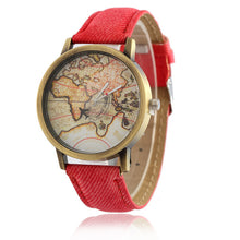 2017 New Fashion Global Travel By Plane Map Men Women Watches Casual Denim Quartz Watch Casual Sports Watches for Men kol saati - aliexpress.ma