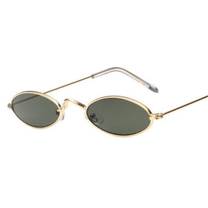 YOOSKE Small Oval Sunglasses Men Male Retro Metal Frame Yellow Red Vintage Tiny Round Skinny Sun Glasses for Women - aliexpress.ma