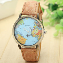 Fashion Watch Map Airplane Travel Around The World - aliexpress.ma