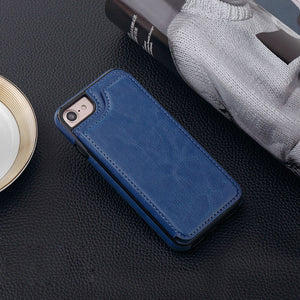 PU Leather Wallet Case For iPhone 6 6S 7 8 X Multi Card Holders - aliexpress.ma