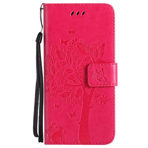 Tree Painted Retro Magnetic Wallet Flip Cover Case for iPhone X 8 7 6 6S Plus 5 5S SE 5SE PU Leather Stand Phone Cover Coque - aliexpress.ma