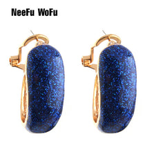 NeeFu WoFu Drop Big Earring Flash  Printed Metal for Woman Ear Ring Large Long Brinco Printing Accessories Oorbellen Earrings - aliexpress.ma